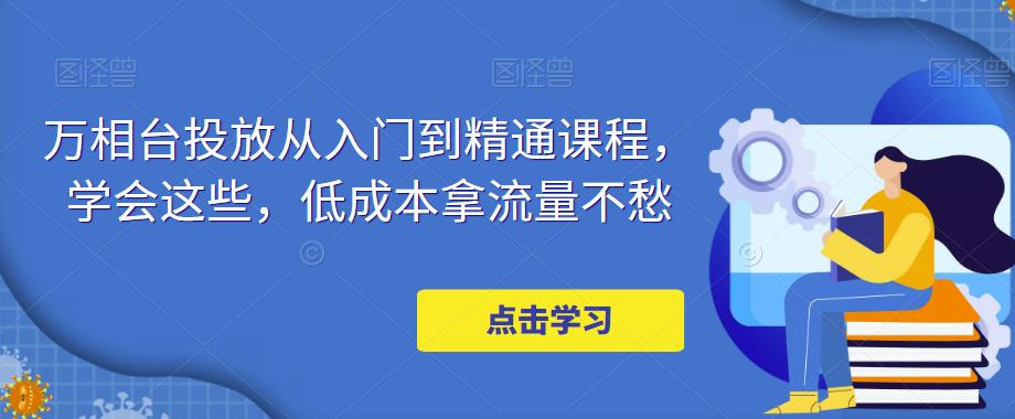 万相台投放·新手到精通课程，学会这些，低成本拿流量不愁！-大白鱼网创