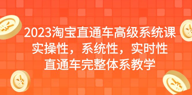 2023淘宝直通车高级系统课，实操性，系统性，实时性，直通车完整体系教学-大白鱼网创