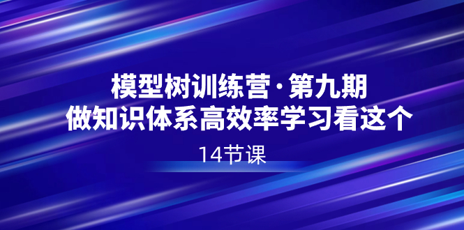 模型树特训营·第九期，做知识体系高效率学习看这个（14节课）-大白鱼网创