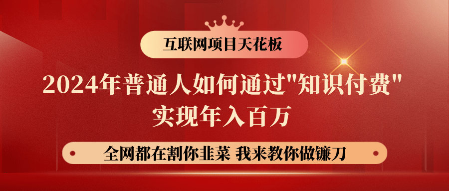 2024年普通人如何通过"知识付费"月入十万年入百万，实现财富自由-大白鱼网创