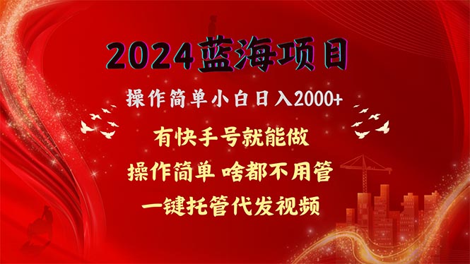 （10693期）2024蓝海项目，网盘拉新，操作简单小白日入2000+，一键托管代发视频，…-大白鱼网创