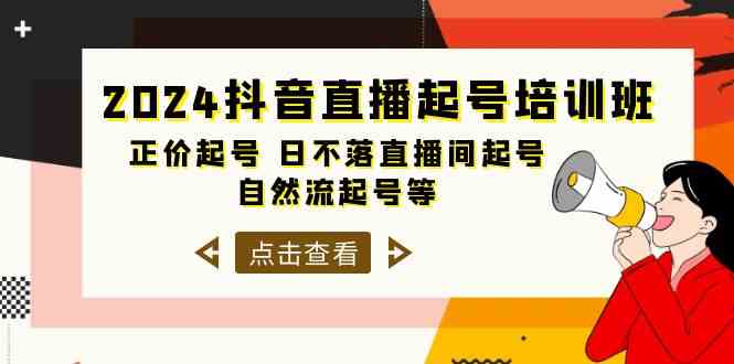 （10050期）2024抖音直播起号培训班，正价起号 日不落直播间起号 自然流起号等-33节-大白鱼网创