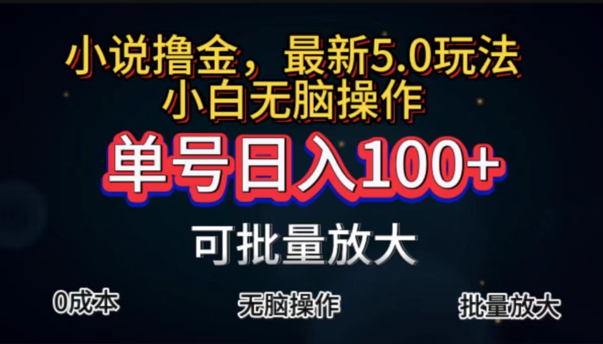 全自动小说撸金，单号日入100+小白轻松上手，无脑操作-大白鱼网创