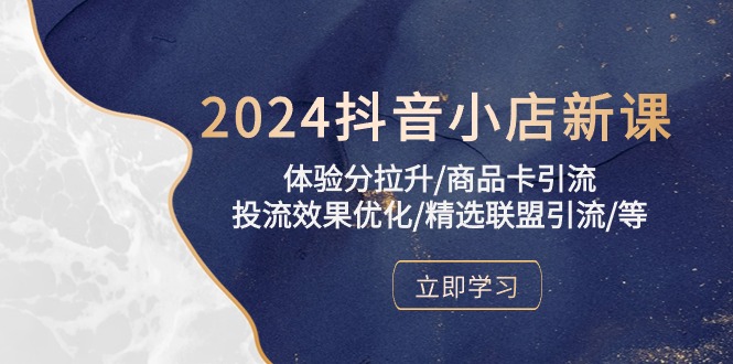 2024抖音小店新课，体验分拉升/商品卡引流/投流效果优化/精选联盟引流/等-大白鱼网创