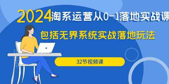 2024淘系运营从0-1落地实战课：包括无界系统实战落地玩法（32节）-大白鱼网创