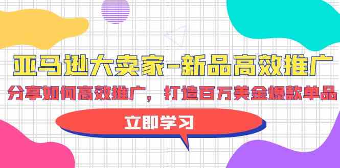 （9945期）亚马逊 大卖家-新品高效推广，分享如何高效推广，打造百万美金爆款单品-大白鱼网创