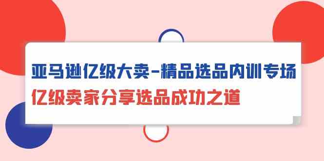 （10034期）亚马逊亿级大卖-精品选品内训专场，亿级卖家分享选品成功之道-大白鱼网创