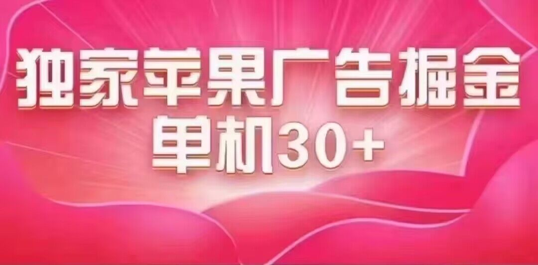 最新苹果系统独家小游戏刷金 单机日入30-50 稳定长久吃肉玩法-大白鱼网创