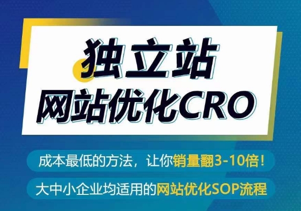 独立站网站优化CRO，成本最低的方法，让你销量翻3-10倍-大白鱼网创