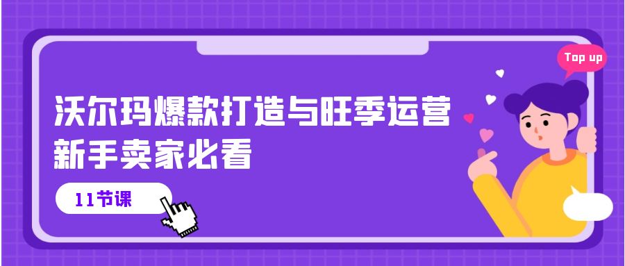 （10660期）沃尔玛 爆款打造与旺季运营，新手卖家必看（11节视频课）-大白鱼网创