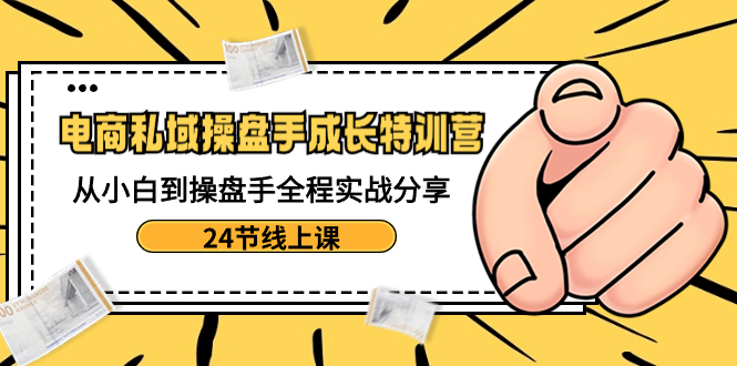 电商私域-操盘手成长特训营：从小白到操盘手全程实战分享-24节线上课-大白鱼网创