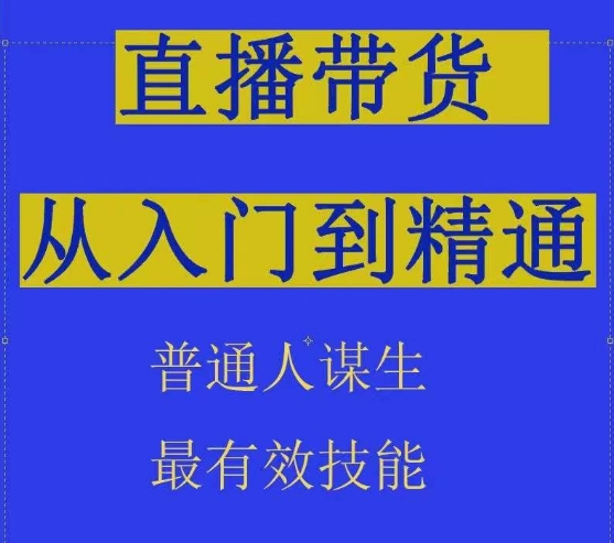 2024抖音直播带货直播间拆解抖运营从入门到精通，普通人谋生最有效技能-大白鱼网创