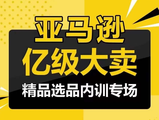 亚马逊亿级大卖-精品选品内训专场，亿级卖家分享选品成功之道-大白鱼网创