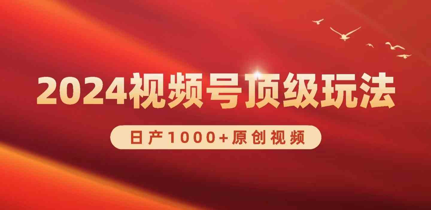 （9905期）2024视频号新赛道，日产1000+原创视频，轻松实现日入3000+-大白鱼网创