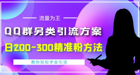 QQ群另类引流方案，日200~300精准粉方法，外面收费888￼-大白鱼网创