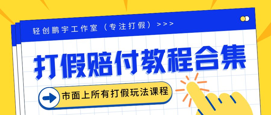 2023年全套打假合集，集合市面所有正规打假玩法（非正规打假的没有）-大白鱼网创